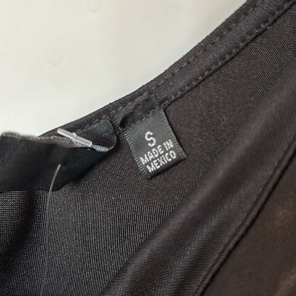 NWT Windsor Black Satin Knit Mid Length Dress - Picture 8 of 8